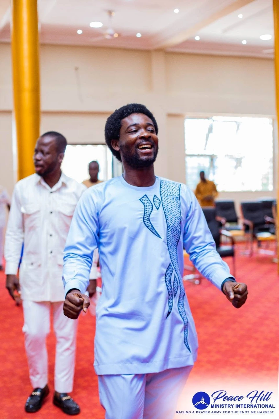 Church member during praise & worship