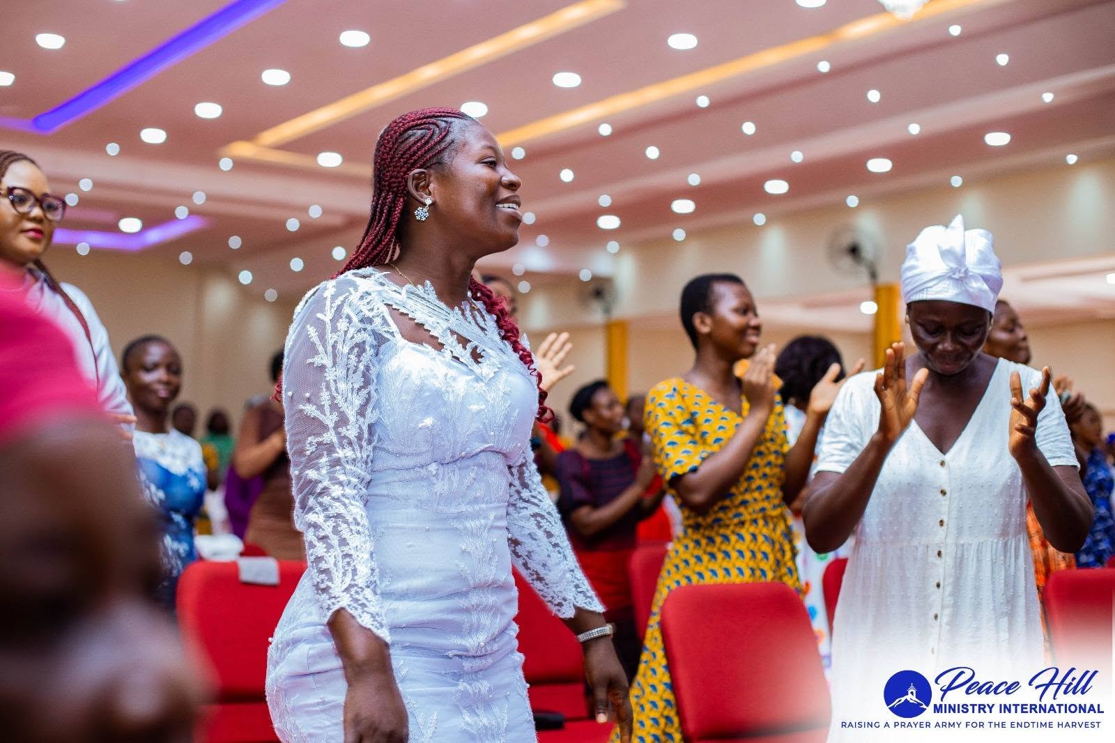 Church member during praise & worship