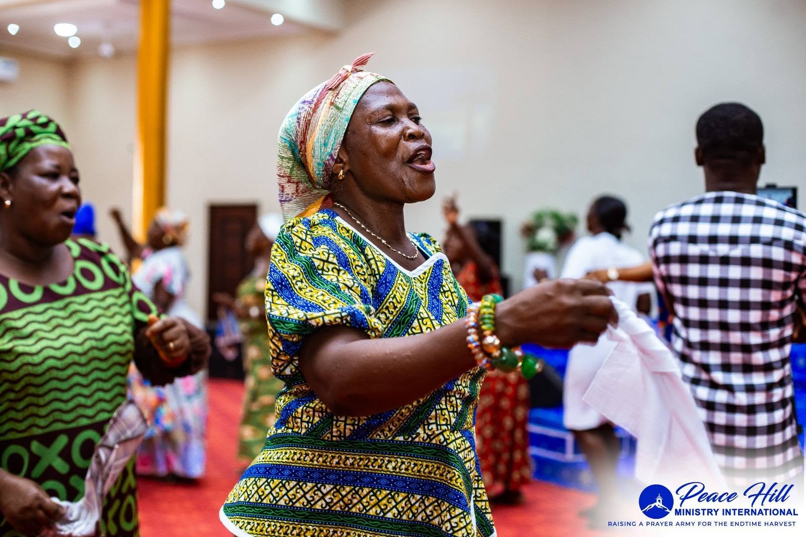 Church member during praise & worship